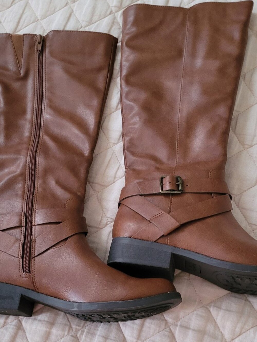 Style & Co Size 7.5 Brown Zip Up Boots